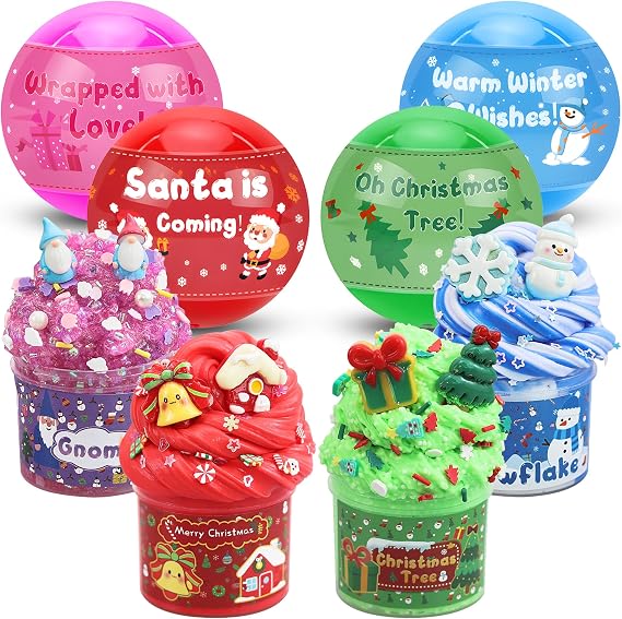 Stocking Stuffers for Kids, Christmas Slime, Cloud Slime kit for Girls Ages 8-12, for Girls and Boys Christmas Stocking Stuffers, 4 5 6 7 8 9 10 Year Old Kids Stocking Stuffers