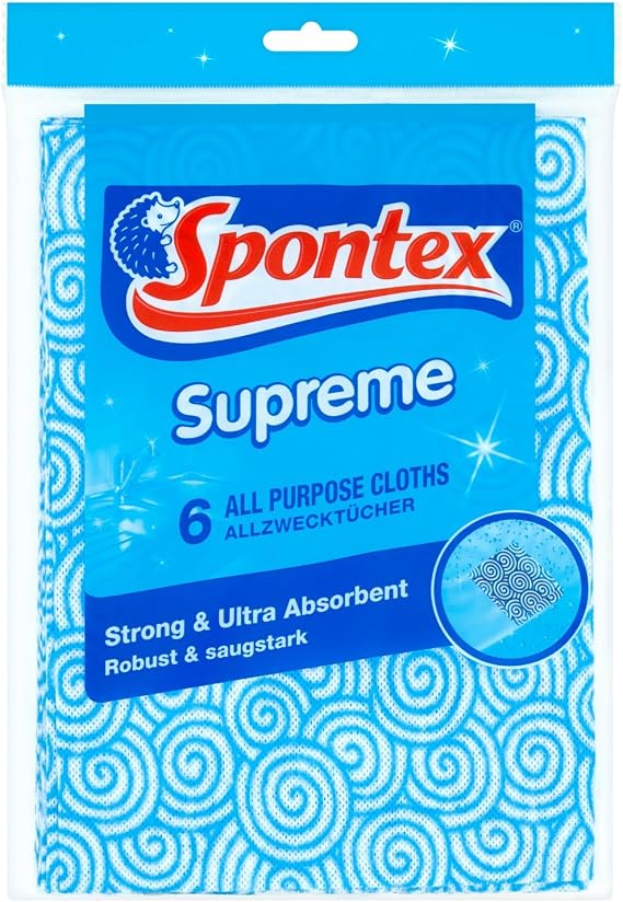 Spontex Supreme All Purpose Cloth 6 per Pack