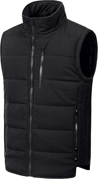 Chrisuno Men's Lightweight Winter Puffer Ski Vest Jacket Packable Outerwear