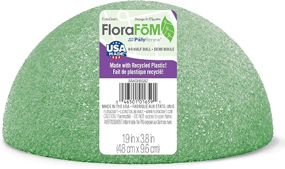 FloraCraft FloraFoM Half Ball 1.9 Inch x 3.8 Inch Green