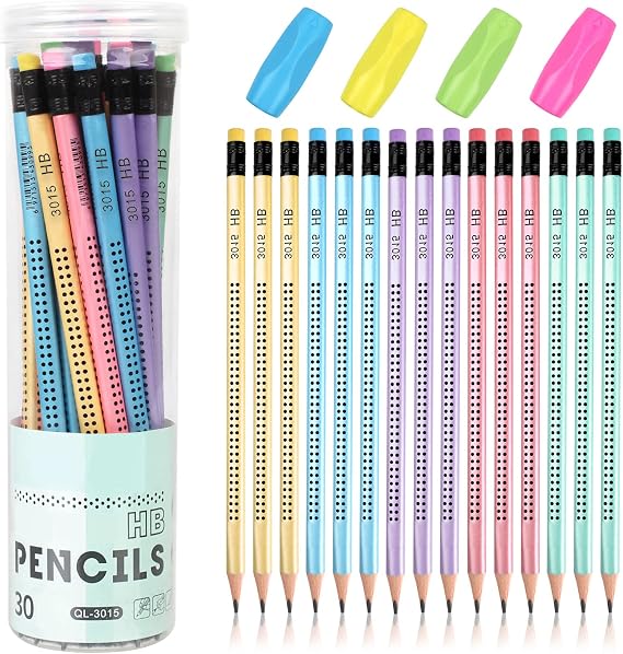 Ailvor 30 Pack HB Pencils with rubbers,Presharpened