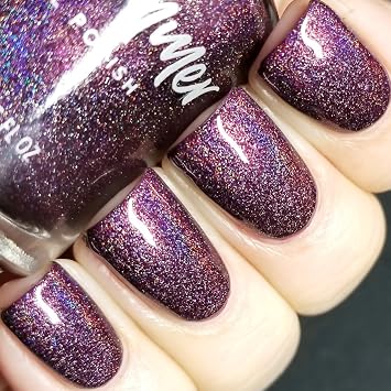 KBShimmer Fig-Get About It Holographic Nail Polish- 0.5 oz Full Sized Bottle
