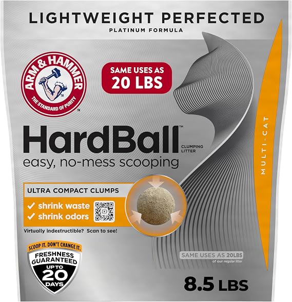 ARM & HAMMER HardBall Clumping Cat Litter, Garden Bloom, 8.5 Lbs