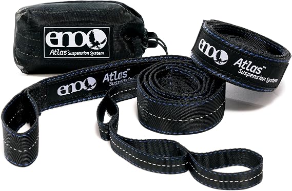 ENO Atlas Suspension System - Tree Strap for Hammock - Accessories for Camping, Hiking, and Backpacking - Black/Royal