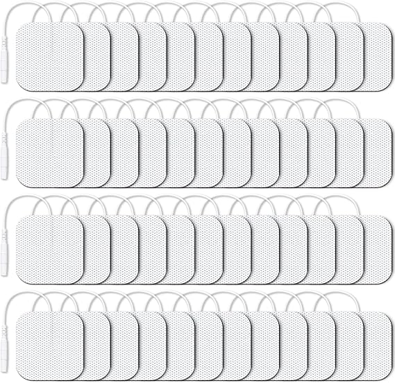 AUVON TENS Unit Electrode Pads 2"x2" 48 Pcs Value Pack, Reusable Latex-Free