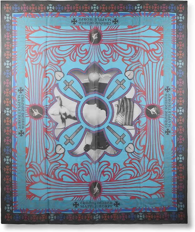 Pre-Loved Robert Mapplethorpe x Chrome Hearts Silk Scarf, Multicolor