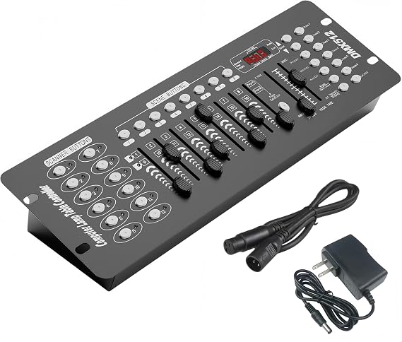 192 DMX Controller for DJ Lights, DMX512 Stage Lighting Console