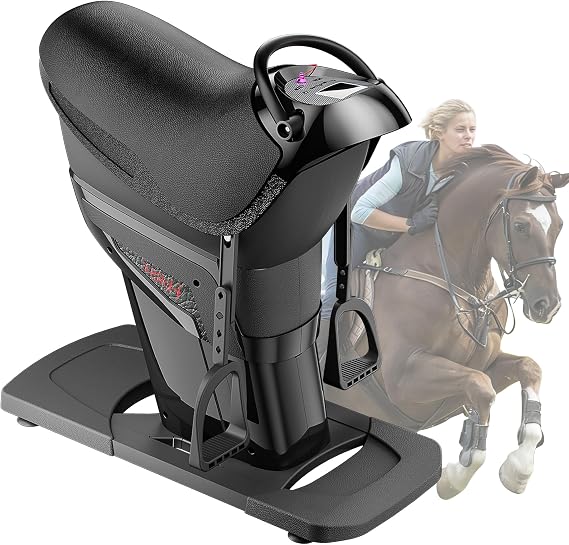 Horse Riding Machine, 3D Electric Horse Riding Simulator, 20 Speed Indoor Exercise Fitness Equipment with LCD Display for Abdomen, Waist, Leg & Full Body Workout 2i3