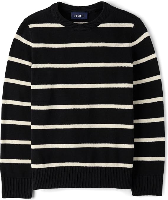 The Children's Place Boys Long Sleeve Crew Neck Pullover Sweater