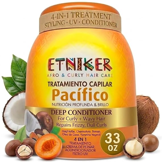 Etniker Pacifico Lightweight Curl Cream for Wavy to Loose Curly Hair 33oz