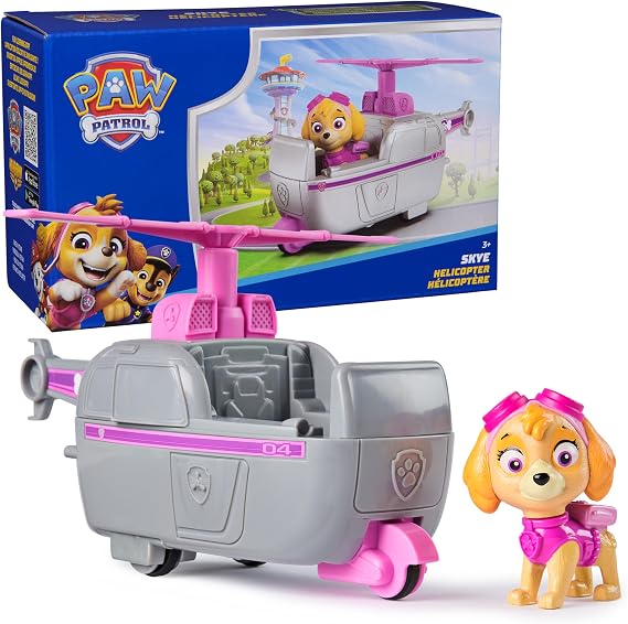 Paw Patrol, Skyes Helicopter, Toy Vehicle with Collectible Action Figure