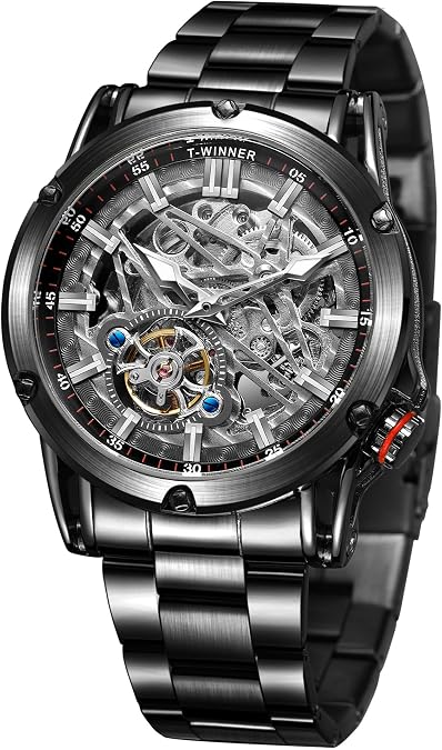 FORSINING Men's Automatic Skeleton Big Face High End Strong Mechanical Movement Watch