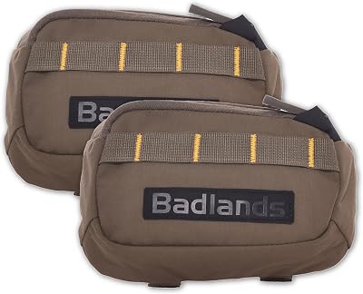 Badlands Waist Belt Pockets Pair - Molle Tactical Storage Pouches, Zippered Left & Right Pair for Hunting Belt, Quick-Access Gear Organization