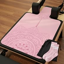 Pilates Reformer Mat With Grip Socks Women And Mesh Bag Bundle, Cover For Reformer, Non Slip Reformer Towel, Workout Mat For Yoga Socks With Grips Non Slip Pilates Mat