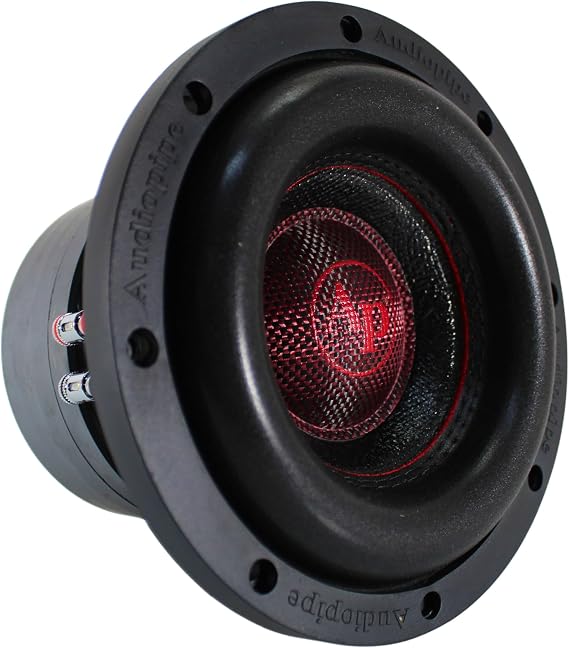 Audiopipe 6" Quad Stack Composite Cone Subwoofer (TXX-BDC-IV-6), Superior Performance, 500W, 2.5" BASV Voice Coil, 4 Magnets, Non-Press Paper Cone, Aluminum Basket, Multi-Connect, 2 x 4 Ohm