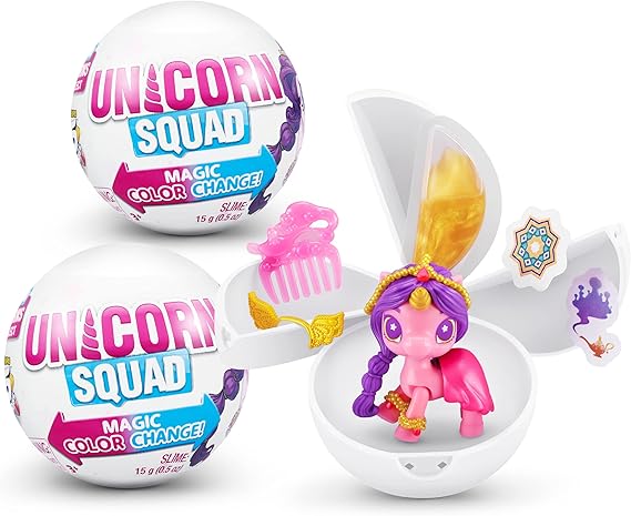 5 SURPRISE Unicorn Squad Series 7 Newborn Unicorn Glowing Fairies Mystery Collectible Capsule (2 Pack)