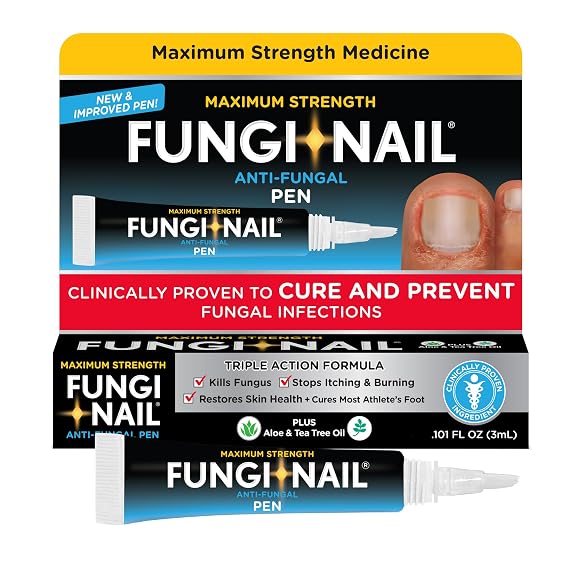 Fungi-Nail Pen Applicator Athletes Foot Treatment, 0.101 Fl Oz, Kills Fungus That Can Lead to Nail Fungus & Athletes Foot with Tolnaftate, Clinically Proven to Cure & Prevent Fungal Infection