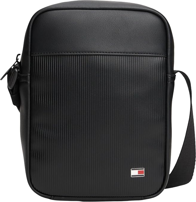 Tommy Hilfiger Men's TH FLAG MINI REPORTER AM0AM14015 Crossover, BLACK, One Size
