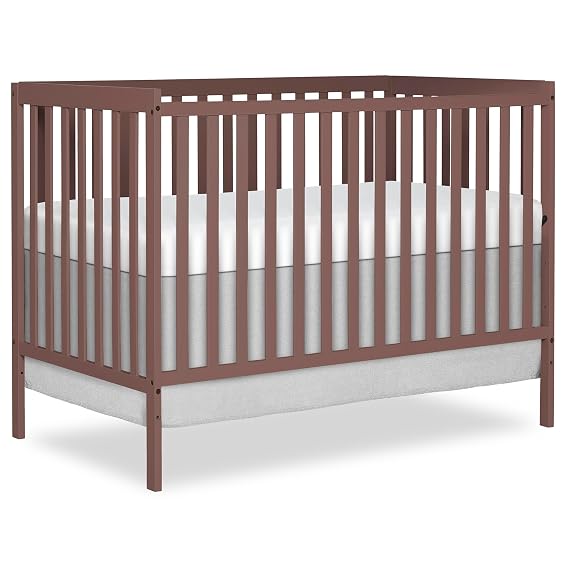 Dream On Me Synergy 5-in-1 Convertible Full Size Baby Crib, Baltic Amber