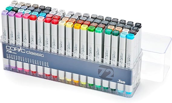 Copic Classic Marker Set, 72-Colors, Set B