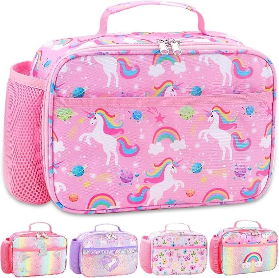 RHCPFOVR Kids Lunch Box for Girls Teens Insulated Lunch Bag Reusable Lunch Tote Kit for School Travel