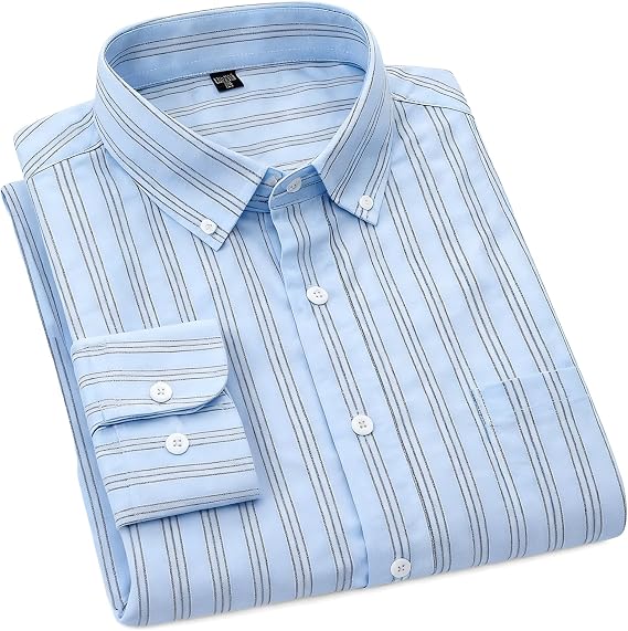 Cromoncent Mens Oxford Long Sleeve Button Down Shirts