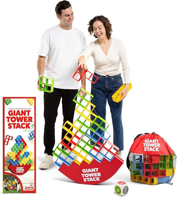 Giant Tower Stack - The Jumbo Block Balancing Game by Relatable