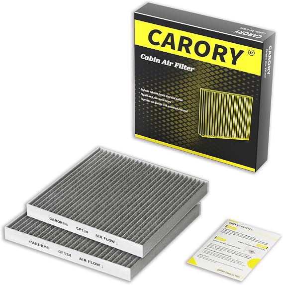 CARORY キャロリー キャビンエアフィルター 活性炭入り 2個パック Honda Accord 2003–2022, Civic 2006–2015, CR-V 2007–2016, Odyssey 2006–2017, Pilot 2009–2022, Ridgeline 2017–2024, Acura MDX 2用 007-2 020以上。