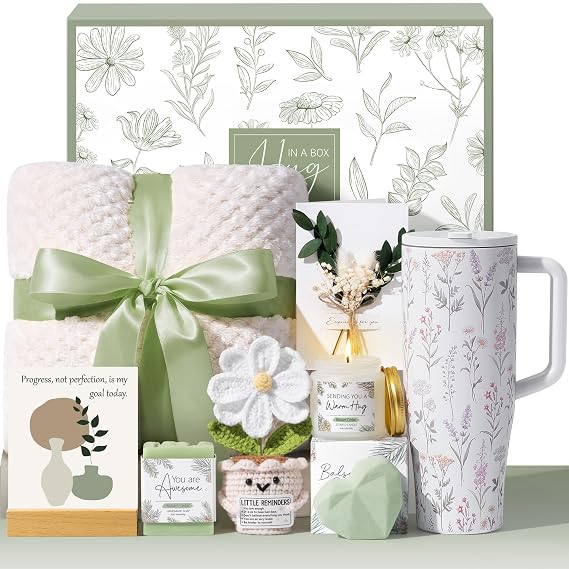 Birthday Gifts for Women - Get Well Soon Care Package Self Care Gift Basket | After Surgery & Cancer Care, Luxury SPA Inspirational Thinking of You Sympathy Thank You Gift Set for Mom Her Friend Sister