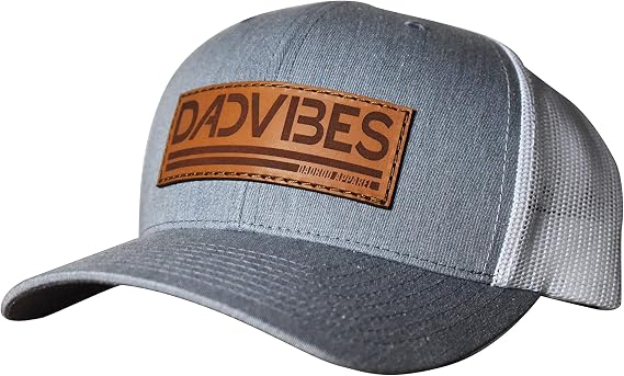 DadBod DadVibes Classic Leather Patch Curved Bill Snapback Hat