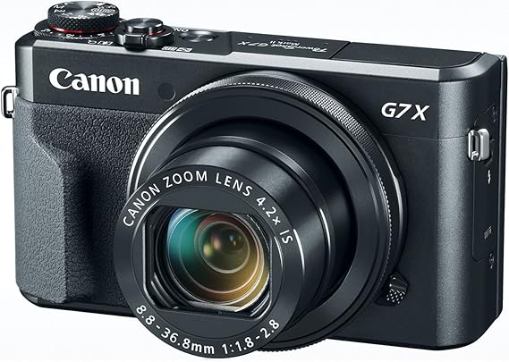 Canon PowerShot Digital Camera [G7 X Mark II] with Wi-Fi & NFC, LCD Screen, and 1-inch Sensor - Black, 100-1066C001