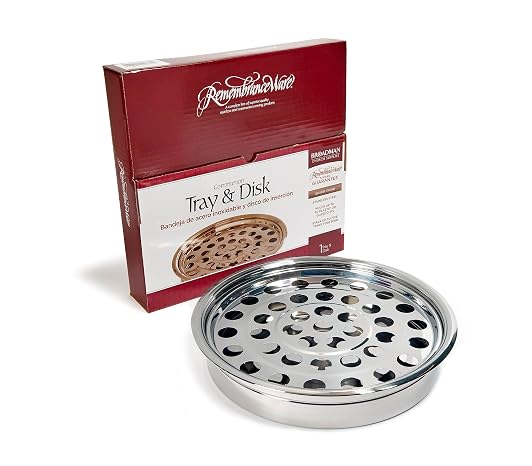 Broadman emembranceWare Communion Tray & Disk, Silver, Holds 40 Cups