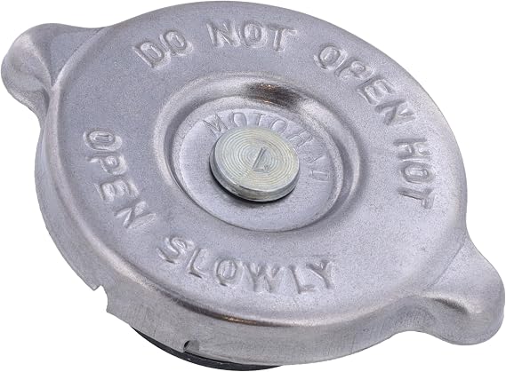 MotoRad Metal Radiator Cap, Black, 7 PSI, 4 Ear Design, for Open or Closed System (10228)