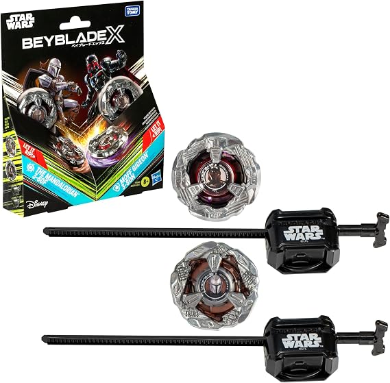 Beyblade X and Star Wars Collab The Mandalorian 3-60F vs. Moff Gideon 3-80N Multipack Set