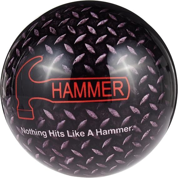 Hammer Diamond Plate Bowling Ball, Gray/Black, 12-Pound
