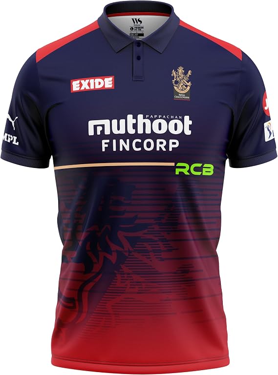 Royal Challengers Bangalore IPL Replica Cricket Jersey 2022 (RCB IPL Jersey) (X-Large - 44 Inches)