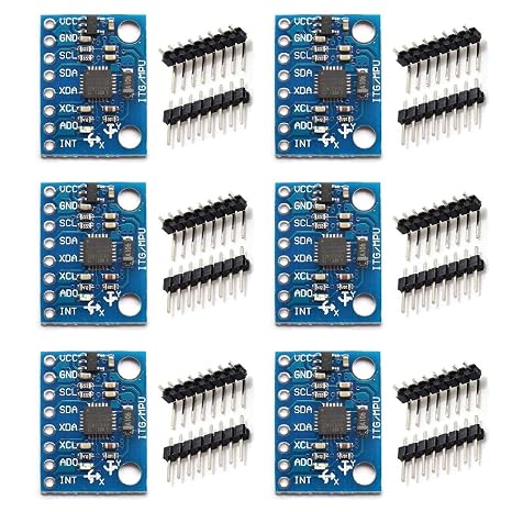 6-Pack GY-521 MPU6050 6-Axis IMU Module, Plug-and-Play