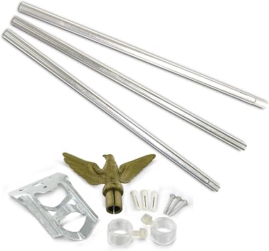 Residential Flagpole Set - Economy Kit - 6ft - No Flag