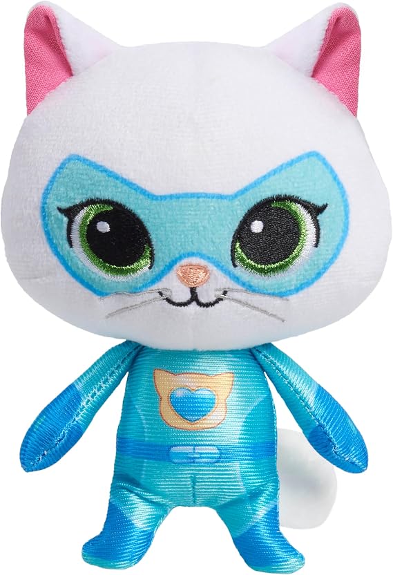 Disney Junior SuperKitties 6.5-inch Small Plush Stuffed Animal, Bitsy, Kitten, Easter Basket Fillers, Gifts, Presents, Kids Toys for Ages 2 Up by Just Play, Kids Toys for Ages 2 Up by Just Play