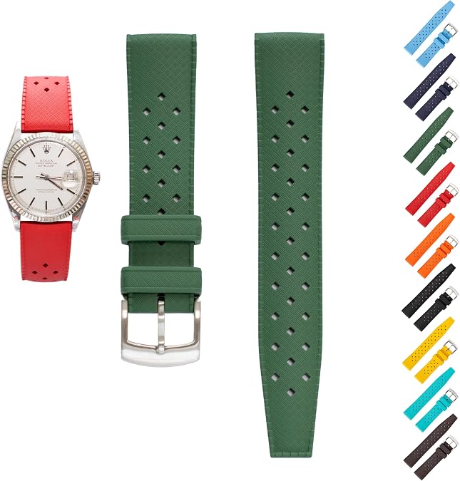 Generic Quick Release Tropical Rubber Band For Rolex Watches, Replacement FKM Watch Band Straps For Rolex Watches - Multiple Colors