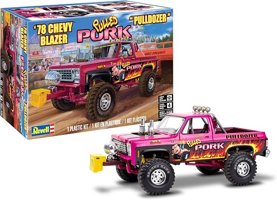 Revell 14532 '78 Chevy Blazer Pulldozer 1:24 Scale 122-Piece Skill Level 4 Model Truck Building Kit