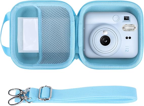 Lebakort Compatible Storage Case for Fujifilm Instax Mini 12 / 11 Instant Camera, blue light, Case