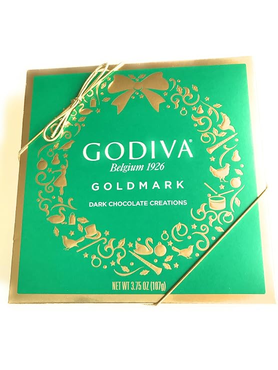Godiva Chocolatier 9PC Holiday Goldmark Dark Chocolate Gift Box