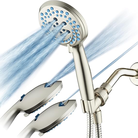 AquaCare New 8-mode High Pressure Handheld Shower Head w/ 2-way Power Wash