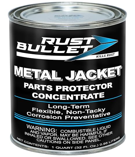 RUST BULLET Metal Jacket - Clear Amber - 1 Quart - Flexible, Removable Film Protection for Metal, Seal Machinery, Equipment, Tools & Parts Against Corrosion