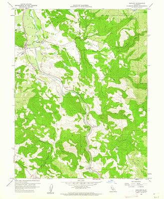 YellowMaps Hopland CA topo map, 1:24000 Scale, 7.5 X 7.5 Minute, Historical, 1960, Updated 1962, 26.8 x 22 in - Tyvek