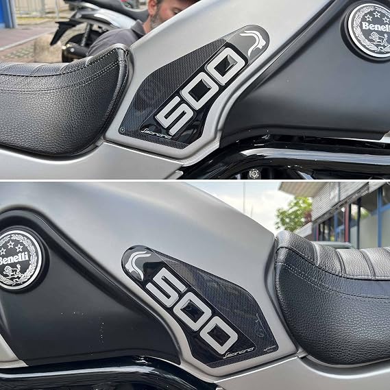 labelbike - 3D Stickers Motorcycle Fuel Tank Sides Protection and Decoration in Resin Compatible with Benelli Leoncino 500