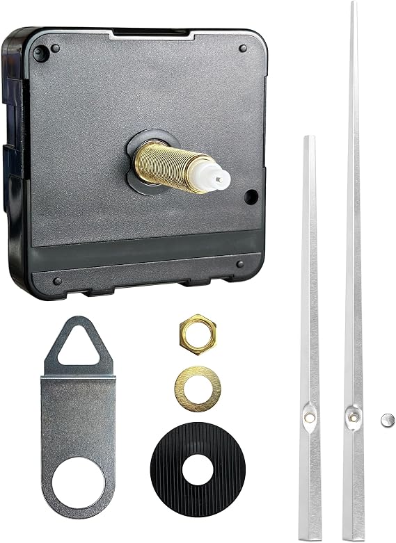 Clock Mechanism Replacement Movement, Large Clock Hands and Motor Kit