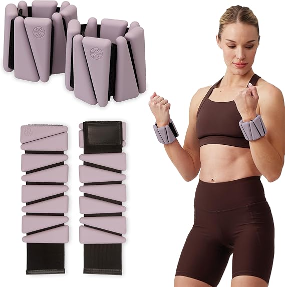 Gaiam Wrist and Ankle Weights, Wearable Bracelet to Strengthen, Tone & Sculpt, Adjustable Ankle Weights for Women & Men for Yoga, Dance, Pilates, Barre, Cardio, Home & Gym Use