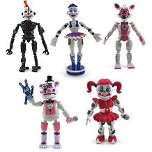 Set of 5 pcs FNAF Sister, More Than 5&amp;amp;#39;&amp;amp;#39;: Funtime Freddy, Circus Baby, Enard, Belora, Funtime Foxy [Animatronics Toys]
